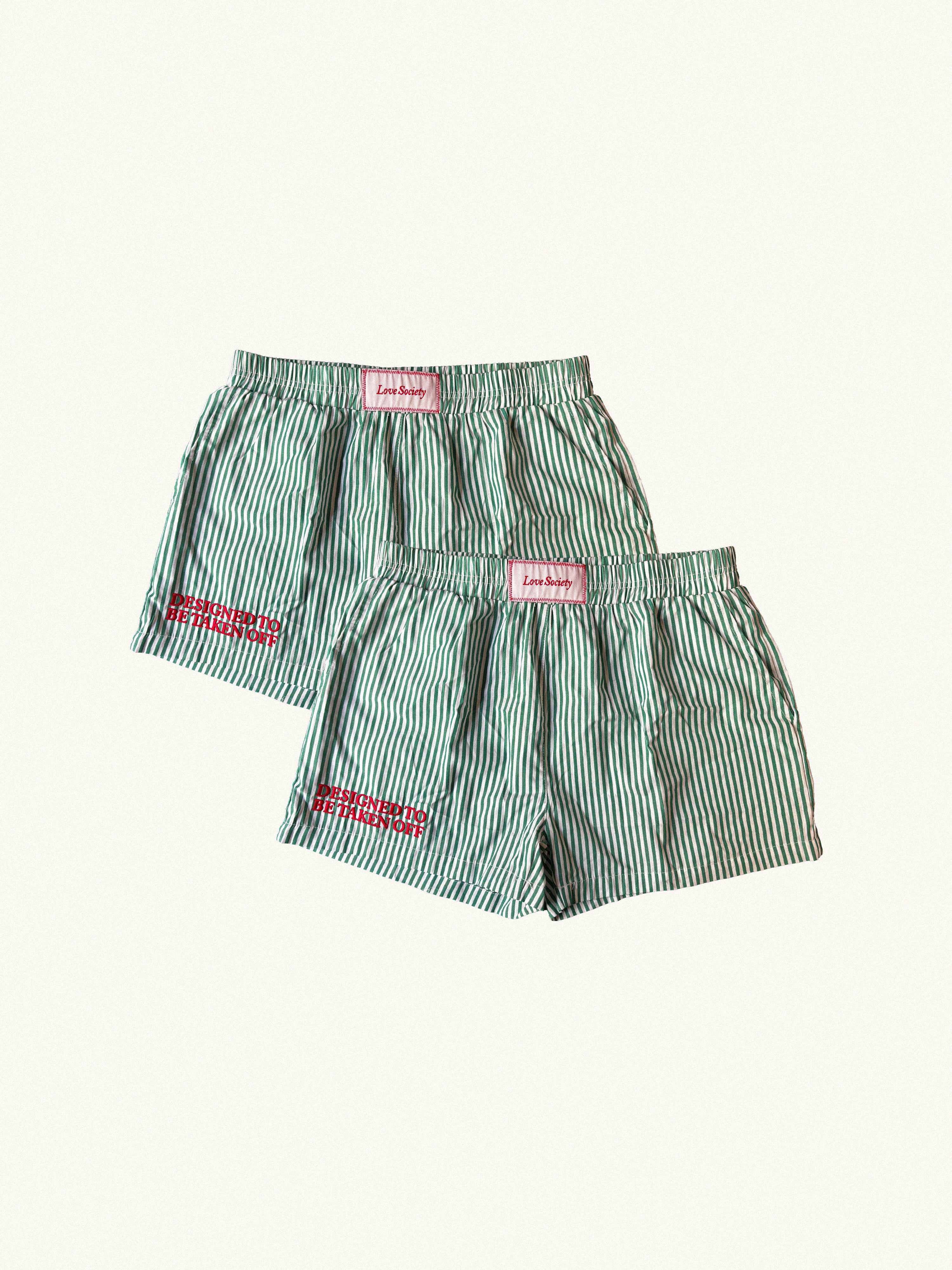 Green Striped Shorts - Bundle