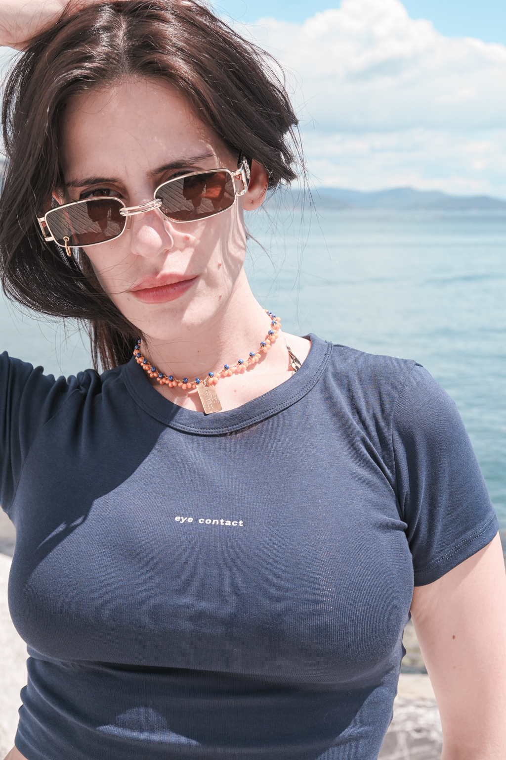 Baby Tee + Necklace