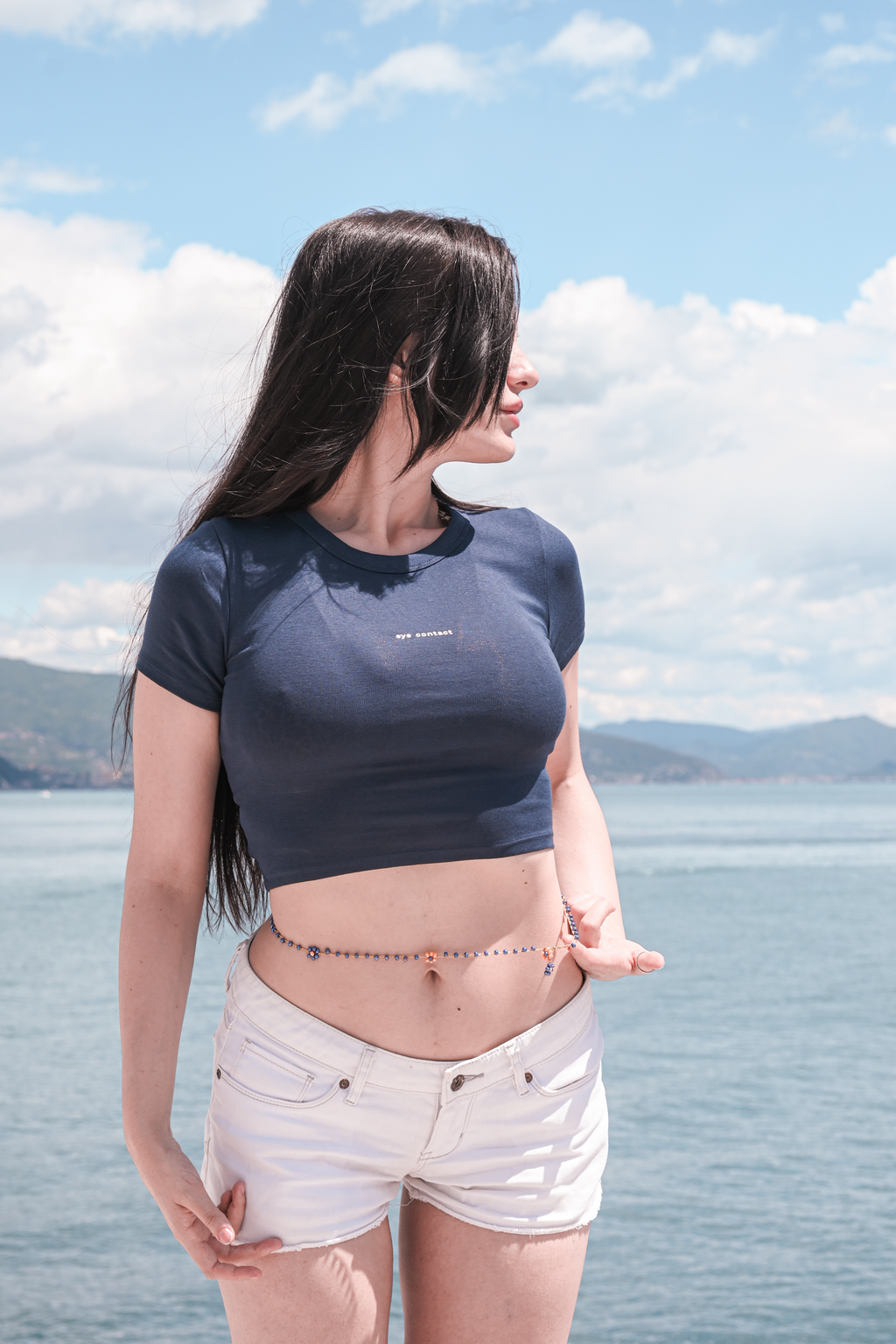 Baby Tee + Blue "Panciana"