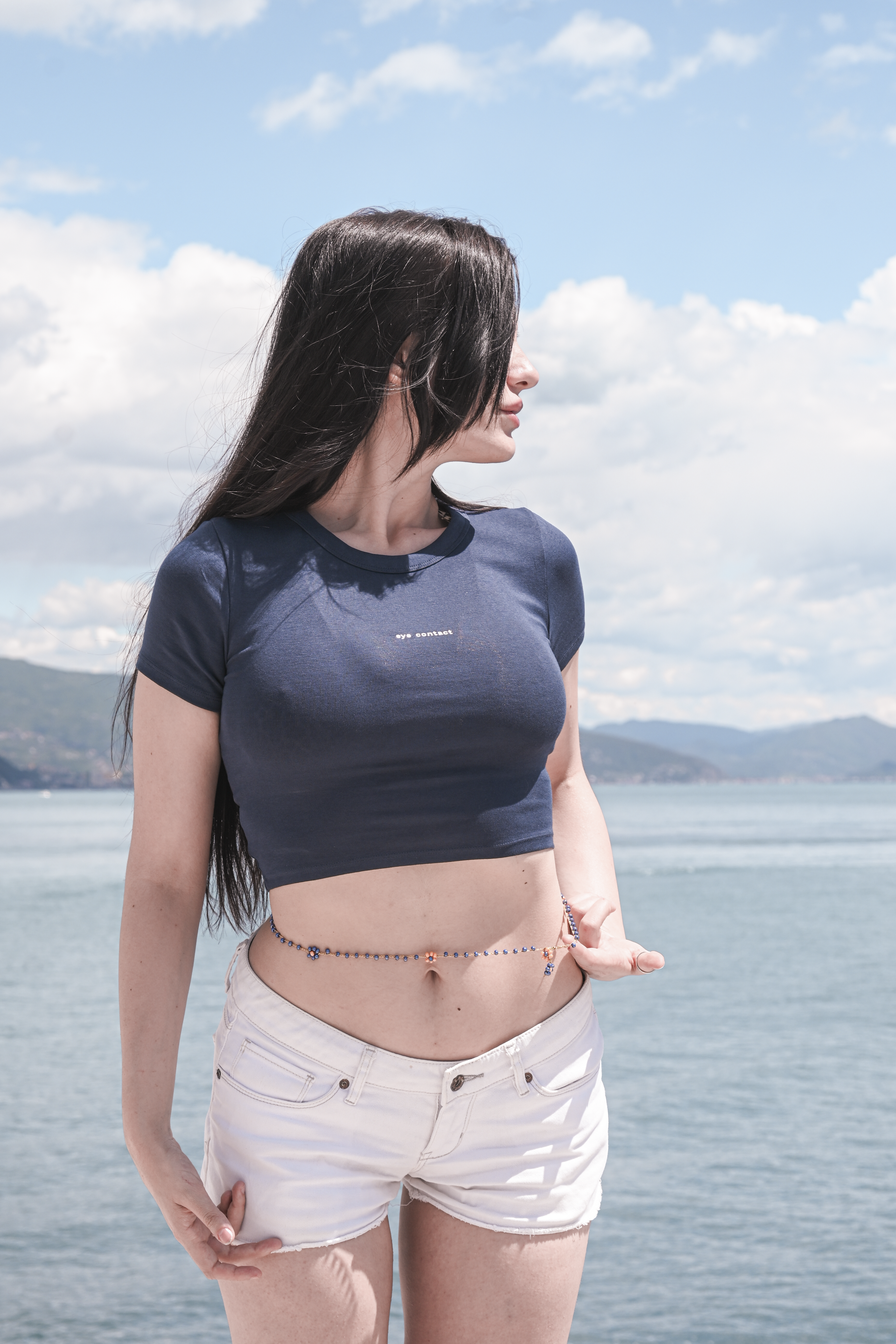 Baby Tee + Blue "Panciana"