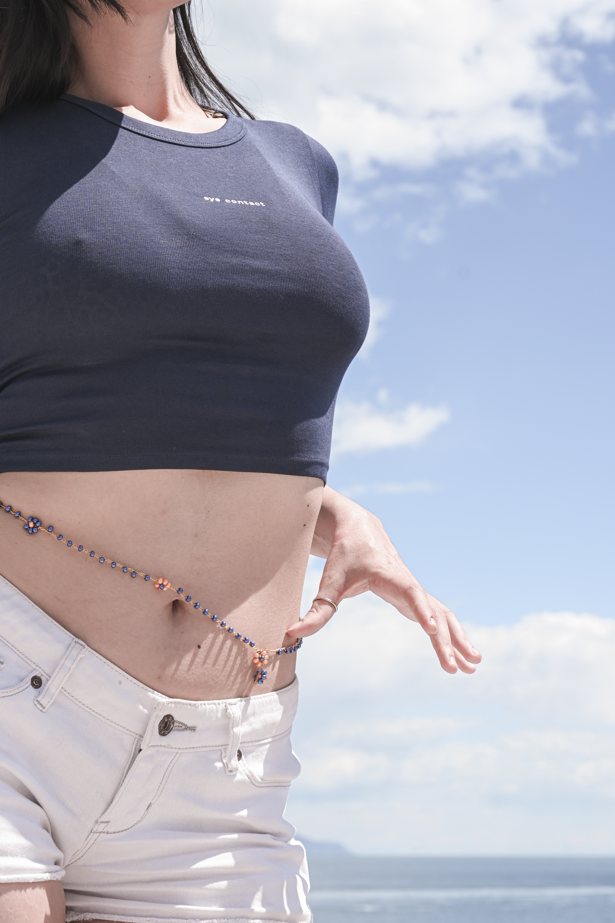 Baby Tee + Blue "Panciana"